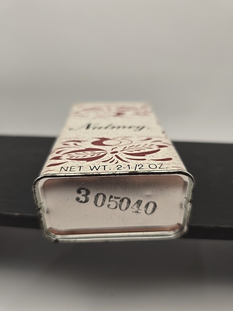 Vintage Rawleigh's Nutmeg 2.5 oz spice tin,