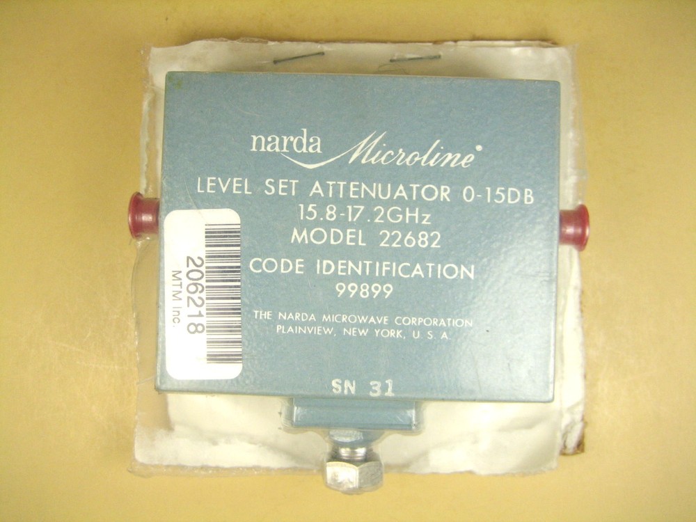 Narda Microline  22682  Variable Attenuator  0-15DB  15.8-17.2GHz