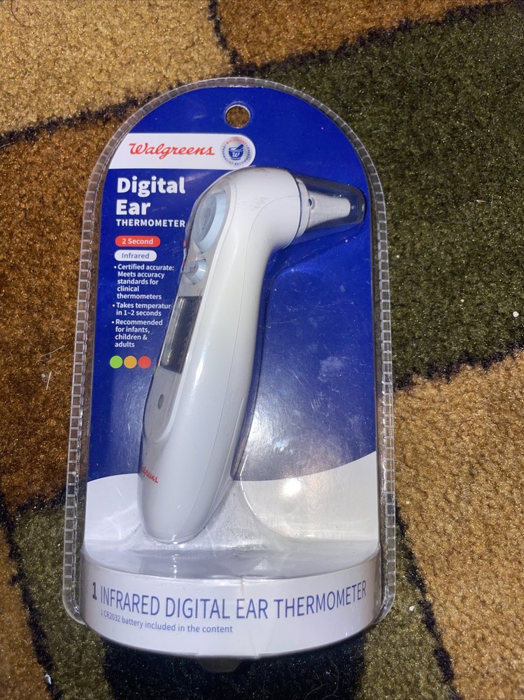 Ear Digital Thermometer Memory Recall 10 Temperatures  Sealed Walgreens New