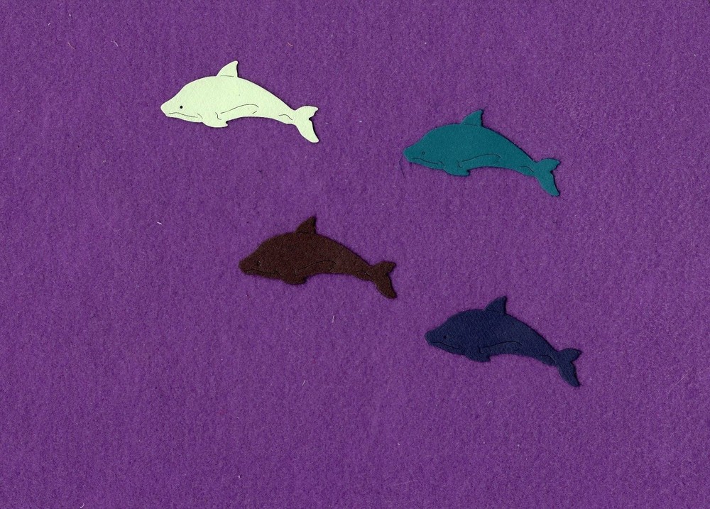 WHALE siz die cuts scrapbook cards