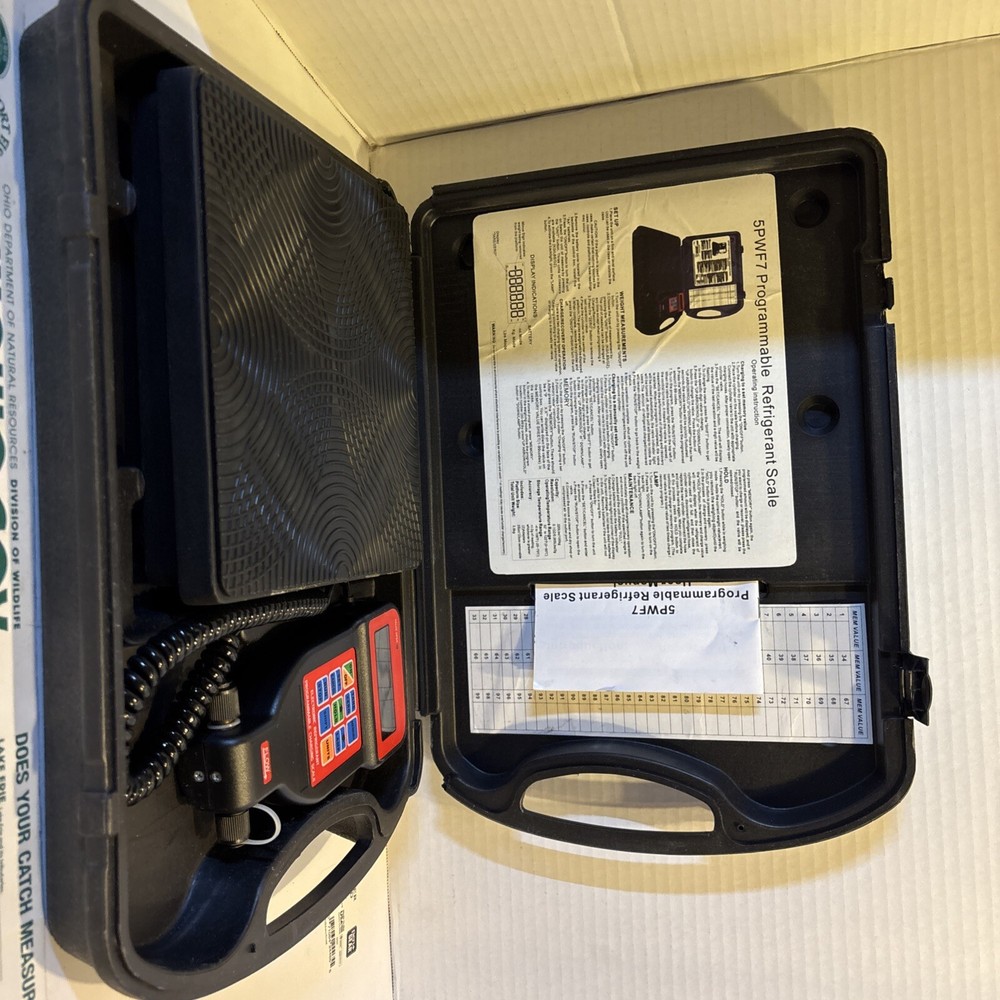 ZORO 5PWF7 ELECTRONIC REFRIGERANT SCALE PROGRAMMABLE