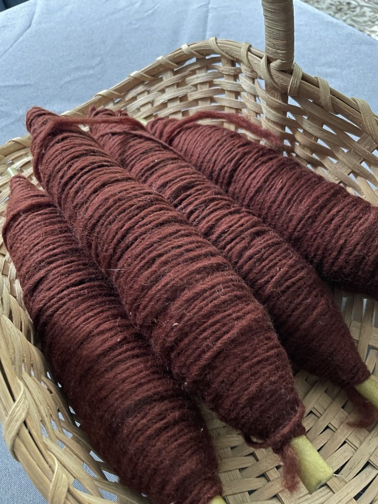 Wool Spools For Weaving ?? - 4 Spools- Brown