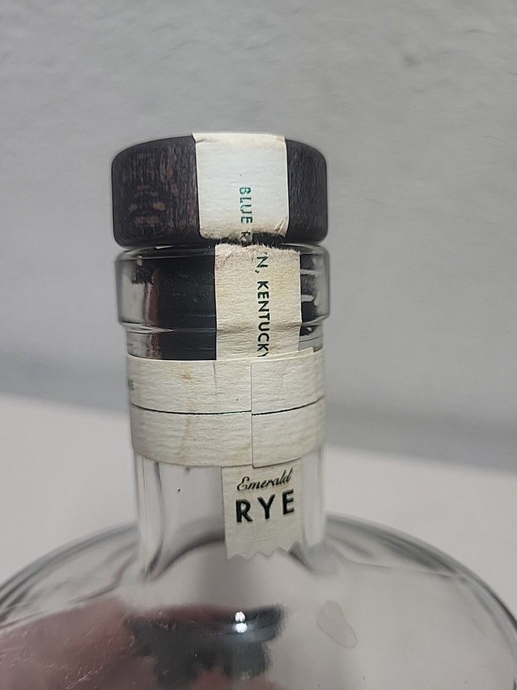 Blue Run Bourbon RYE Emerald Bottle - Empty Unrinsed - 750 ml