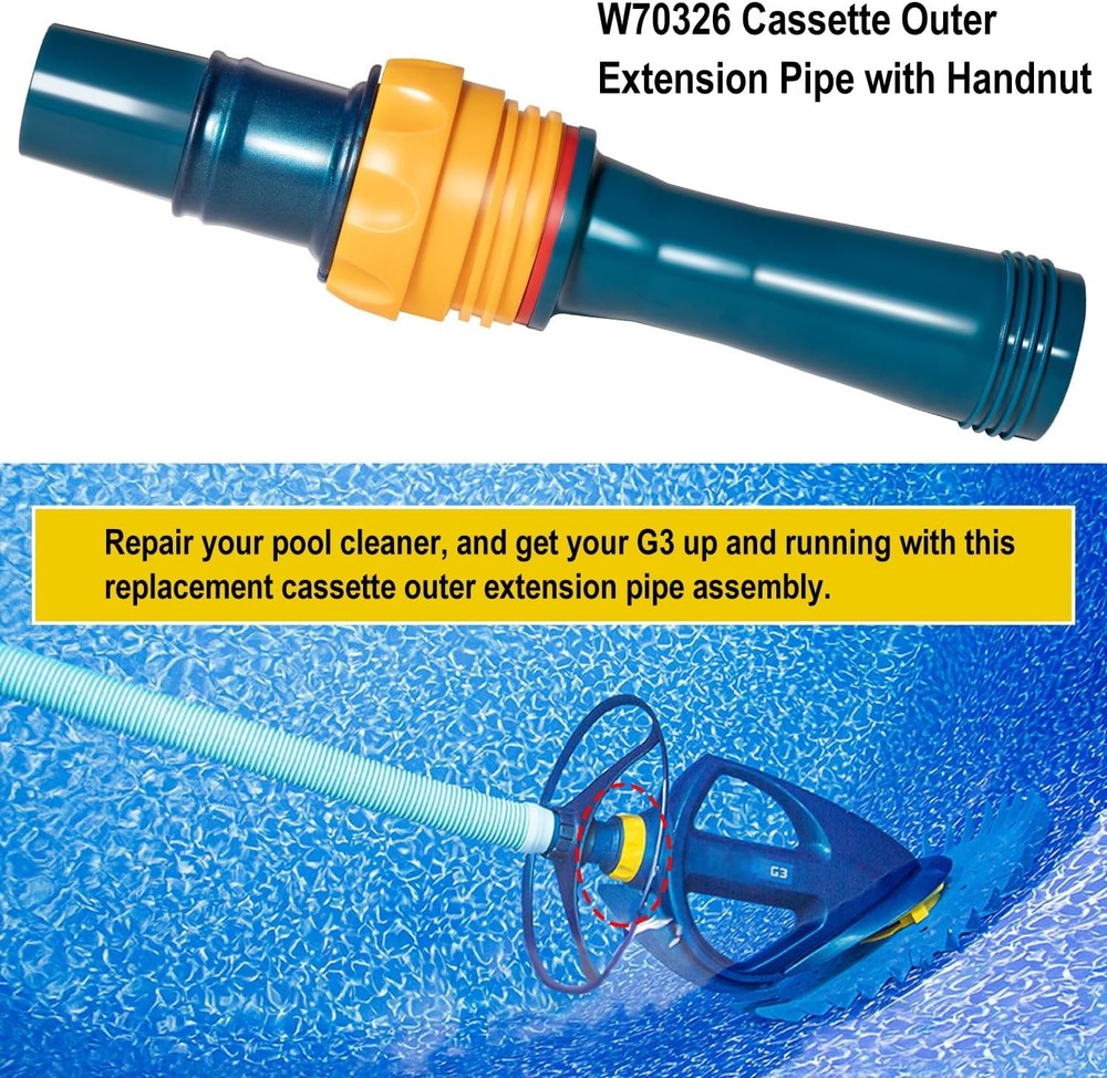 W70326 Cassette Outer Extension Pipe Replace for Zodiac Baracuda G3 Pool Cleaner