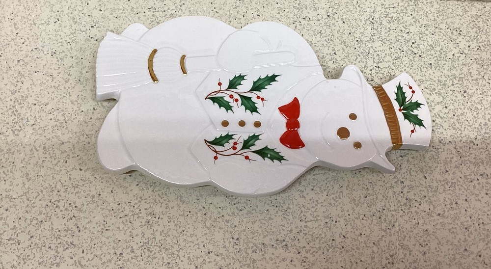 Lenox Holiday Snowman Trivet New Box