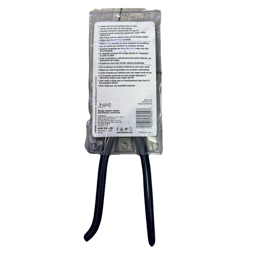 Klein Tools D201-7CST Ironworker Pliers, Spring Loaded