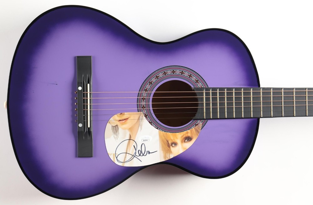 Reba McEntire Guitar with Signed Custom Insert Pickguard (JSA COA)