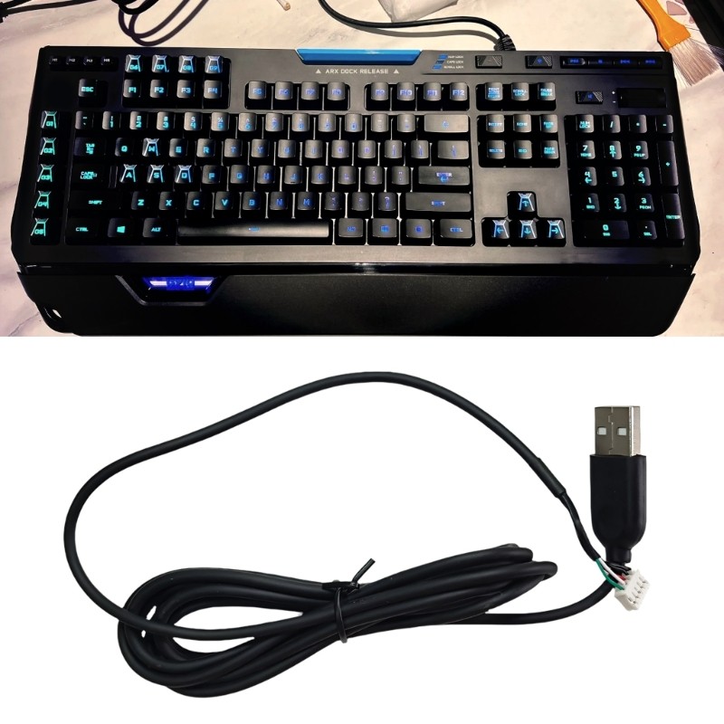 Replacement Rubber USB Cable Data Line For G910 Keyboard