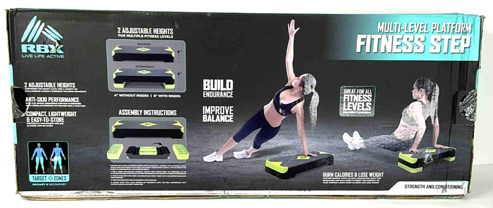 RBX Multi-Level Platform Fitness Step - NEW