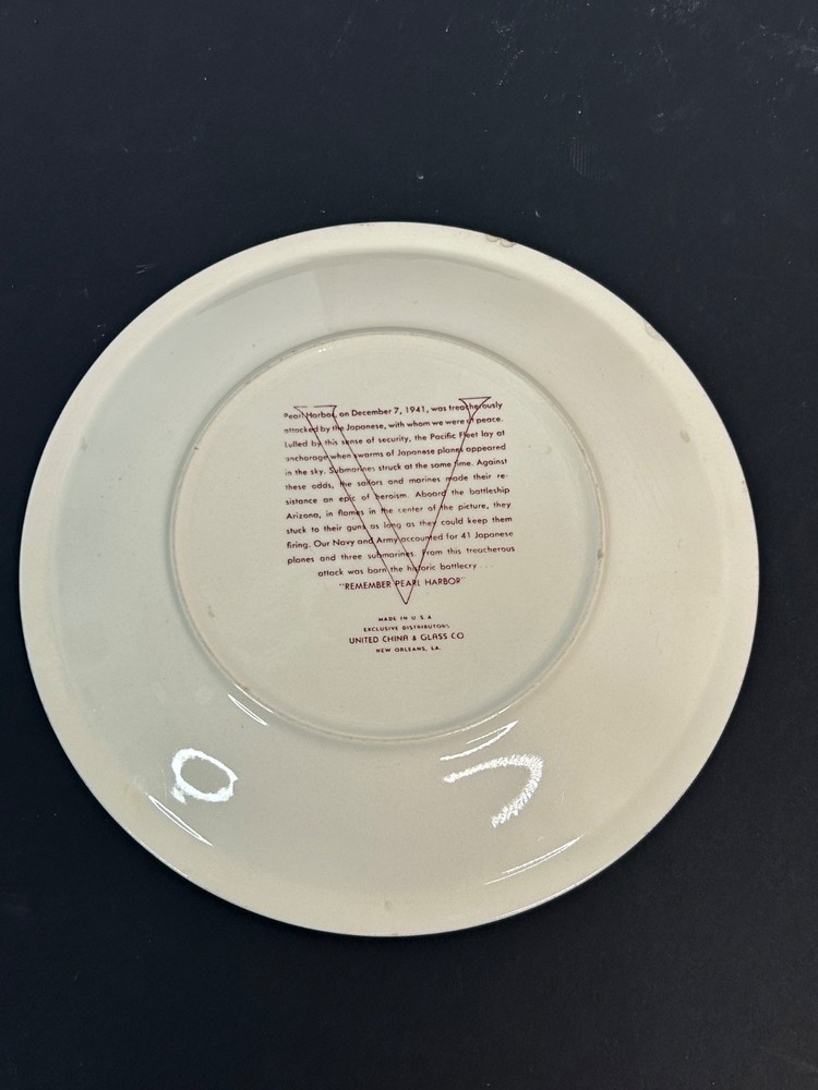 WWII Remember Pearl Harbor On To Victory Plate