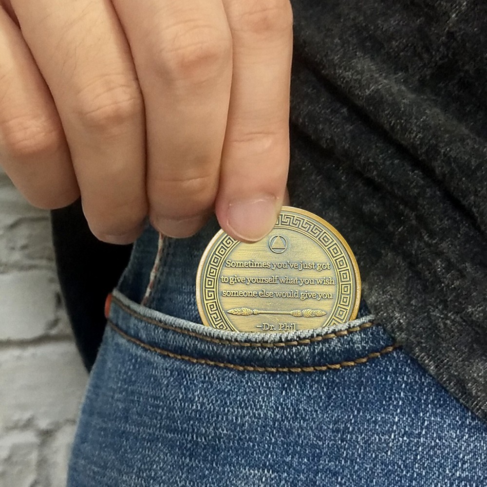 3 Years Sober Three Year Sobriety Coin Alcoholics Anonymous AA Chips Medallion