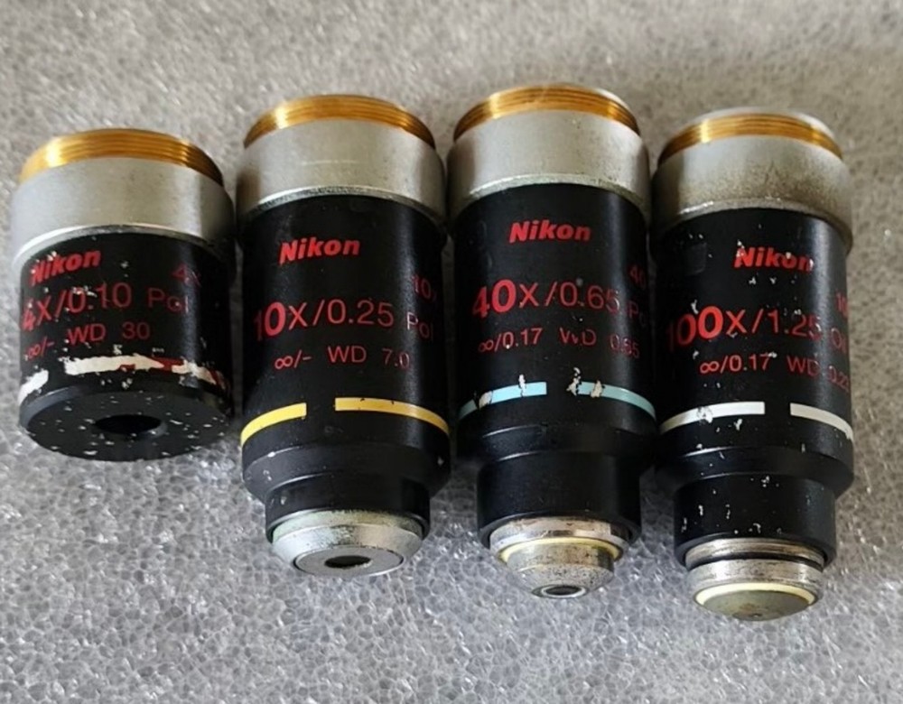 Nikon polarizing microscope objective set Infinity objective lens