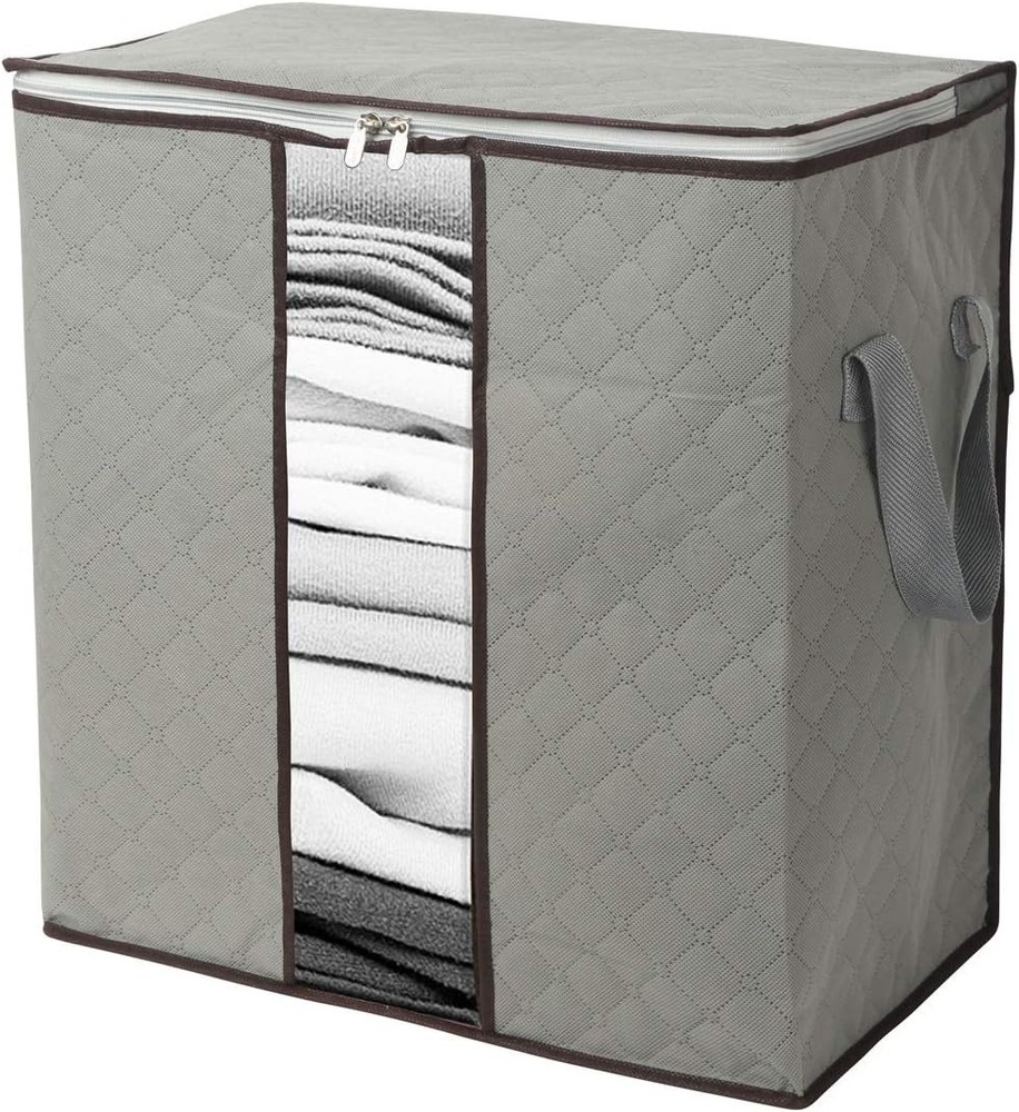 Szxc 2 Pack Foldable Large Storage Extra (Horizontal + Erect), Grey