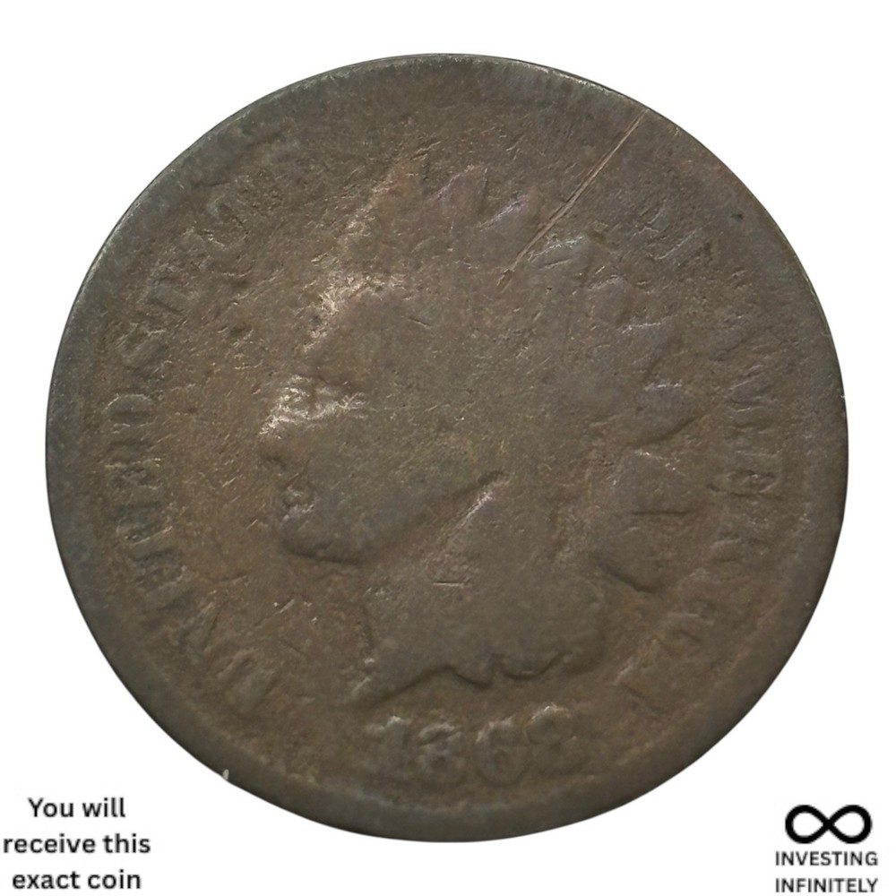 1868 Indian Head Cent X-1009
