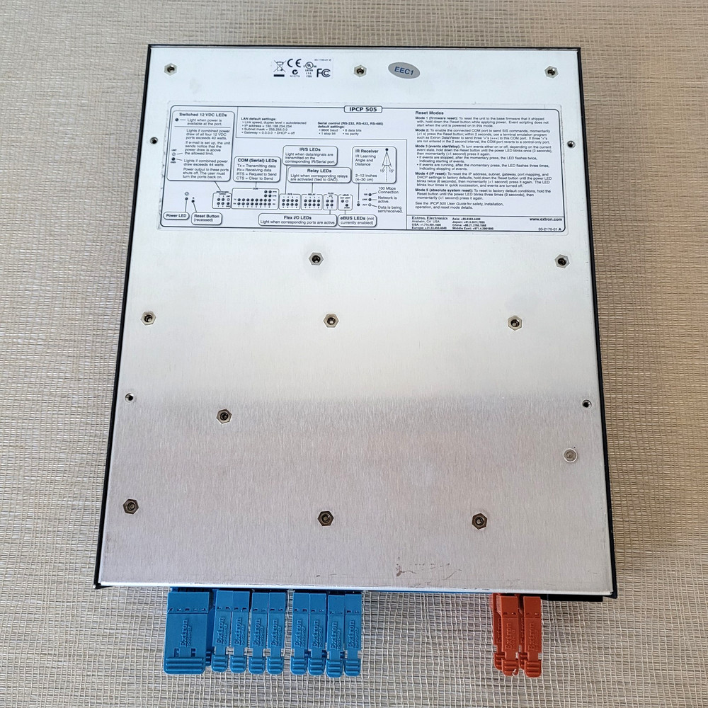 EXTRON IPCP 505 AV System 8-Port IP LINK Control Processor w/Power Cable Phoenix