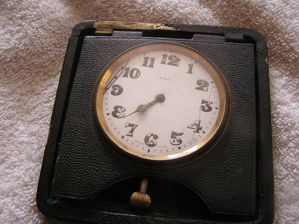 Antique Art Deco Sandoz Traveling Clock