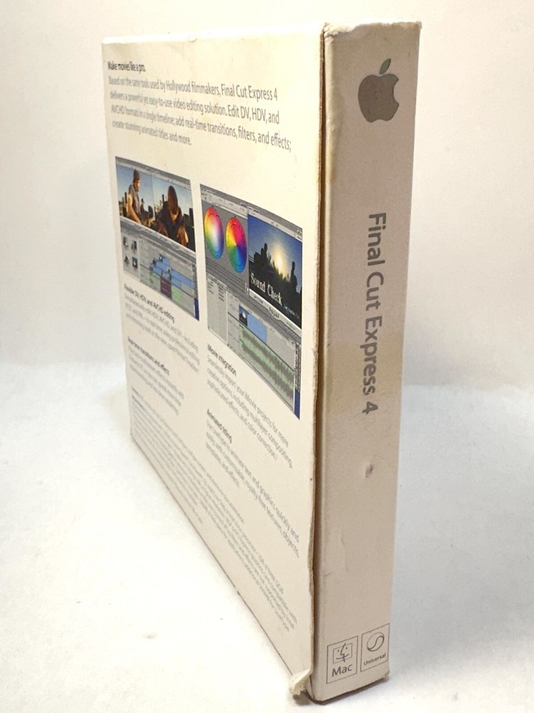 Apple Software Final Cut Express 4 Retail Version MB278Z/A with Original Box