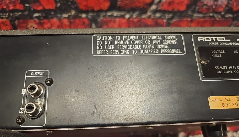 Rotel RE-1010 Stereo Octave Equalizer - ONE OWNER - TESTED - WORKING