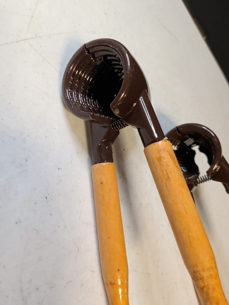 2 Vintage Heavy Duty Walnuts Pecans Cone Nut Cracker Bottle Opener