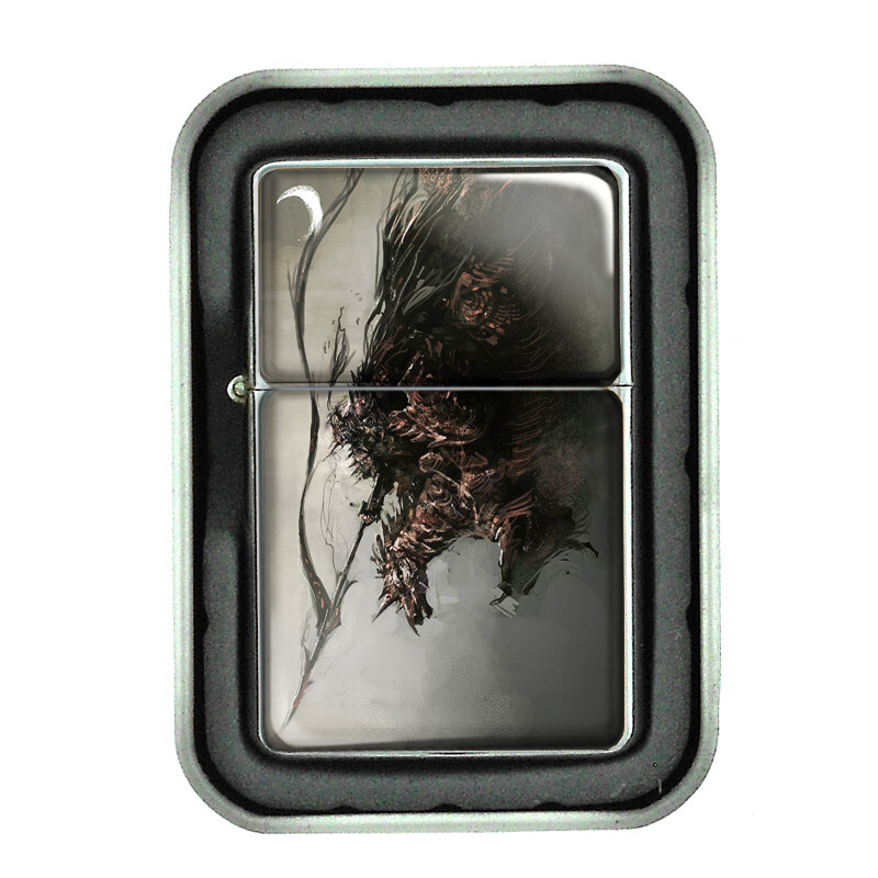 Scary Zombie D7 Flip Top Oil Lighter Windproof