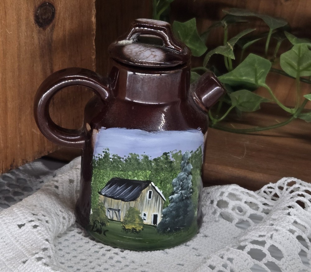 drip ware ceramic creamer (25103) hand painted
