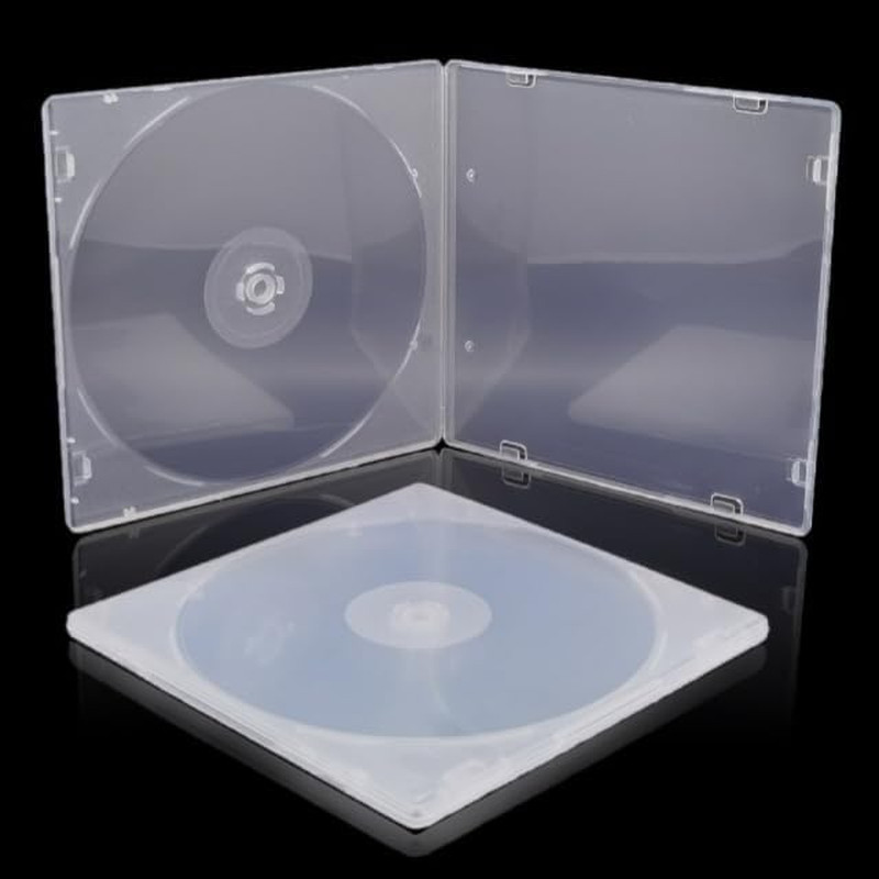 10 Pack 5.2Mm CD Case Slim Single Super Clear PP Poly Plastic CD DVD Case Disc S