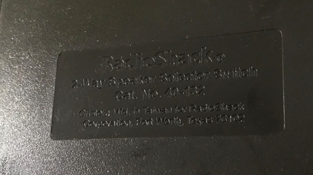 Radio Shack Stereo speaker selector #40-132