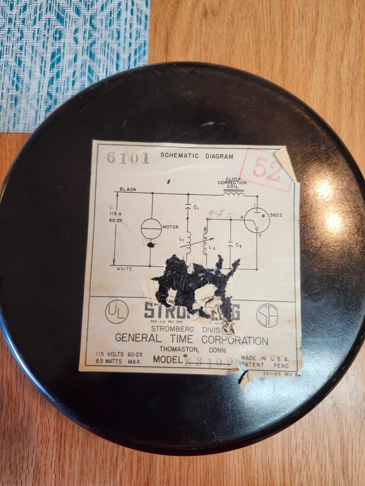 Vintage Stromberg Autoset Slave 11" Clock