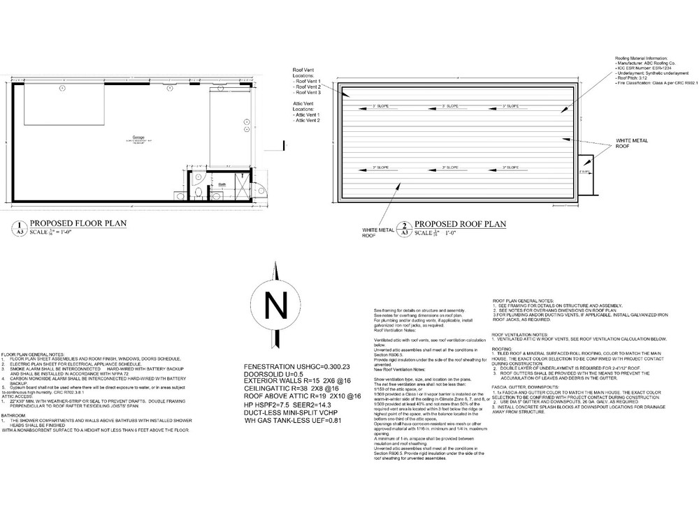 48' x 24' Garage or ADU Building Plans - Construction Set