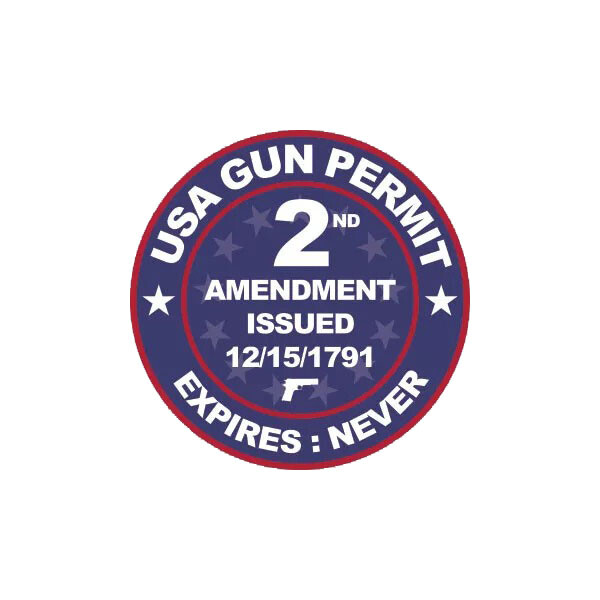 USA Gun Permit 2nd Amendment Sticker Decal