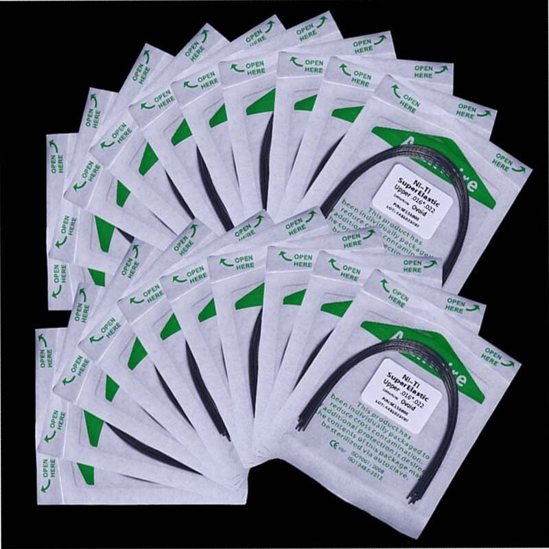10pack Dental Orthodontic Super Elastic Niti Arch Wire Rectangular 016*022 Upper