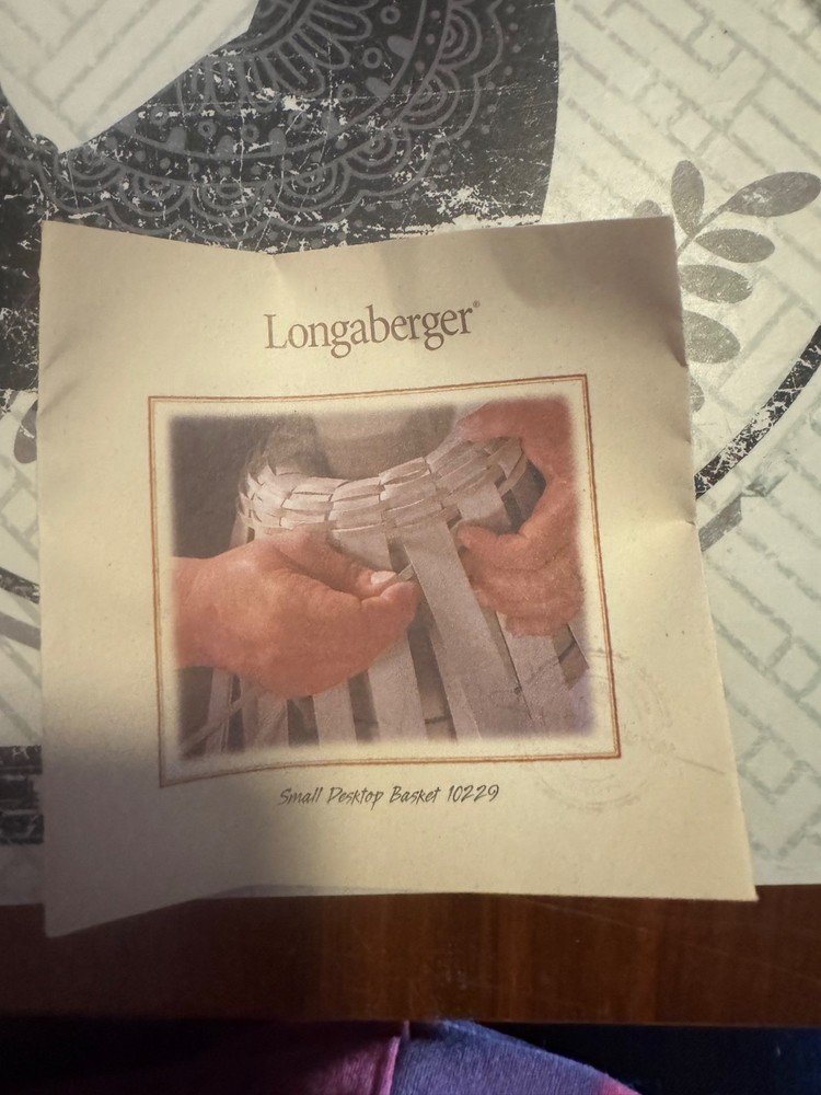 longaberger small desktop basket 2003