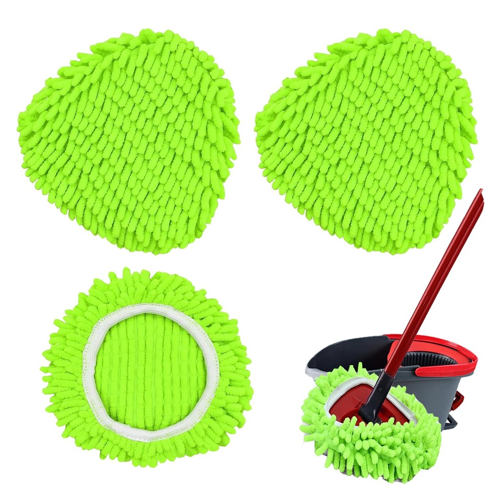 Spin Mop Heads Replacements for Ocedar Easywring 1 Tank System 3 Pack Chenill...
