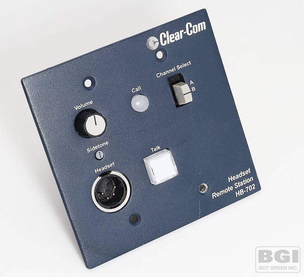 ClearCom Encore 2-Channel ntercom Headset Remote Station HB-702 Face Panel only