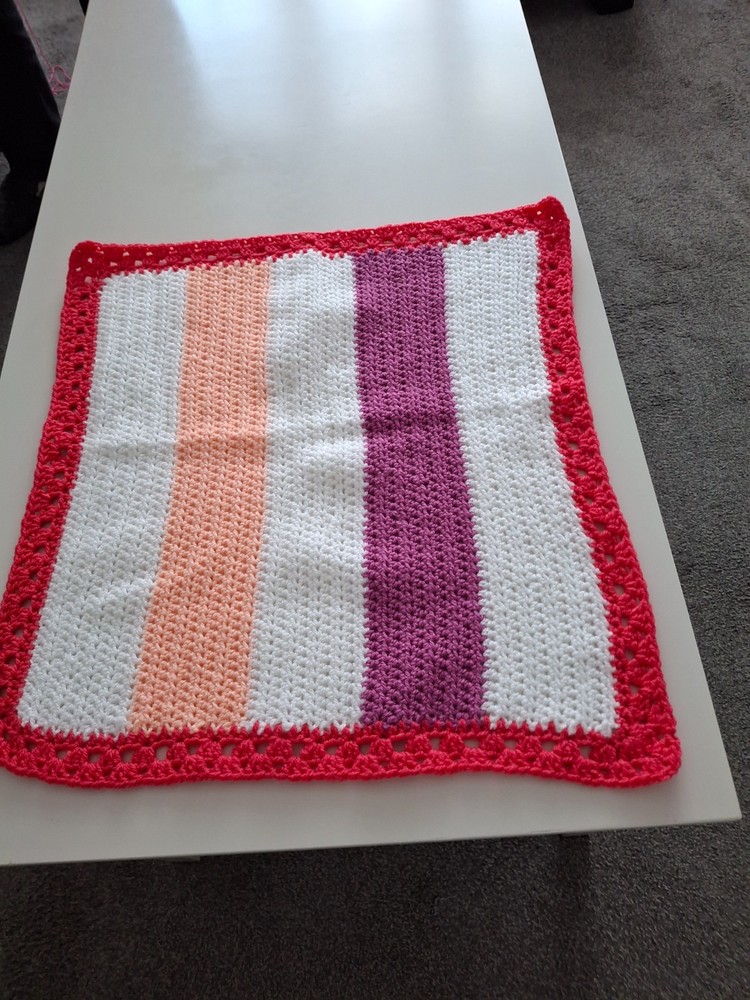 hand made crochet baby blanket new