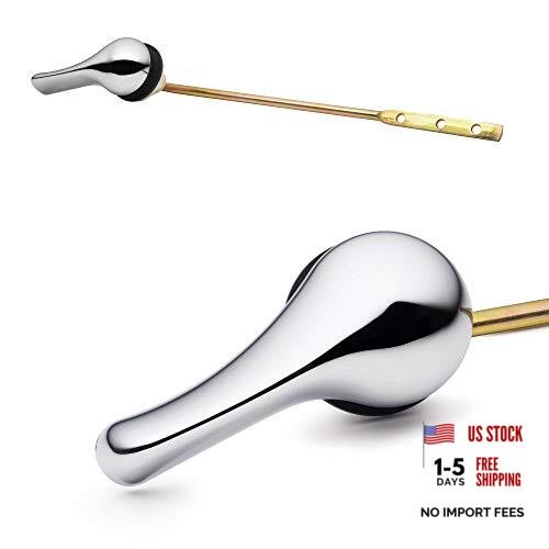 Toilet Handle Lever Flush Replacement, Chrome, Front Mount Chrome Polished
