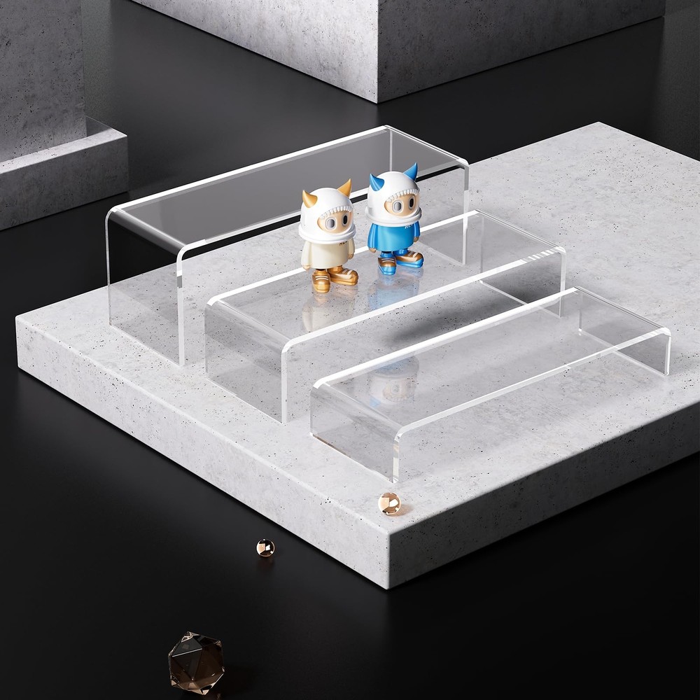 Acrylic Display Risers Stand: 3Pcs 12" Large Acrylic Risers Thickened to 5mm ...