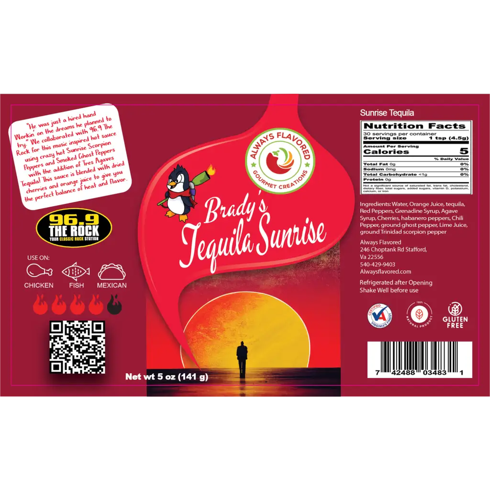 Brady’s Tequila Sunrise Hot Sauce