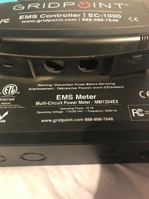 Gridpoint Ems Controller Ec-1000 Multi-Circuit Power Meter Mm1204ex