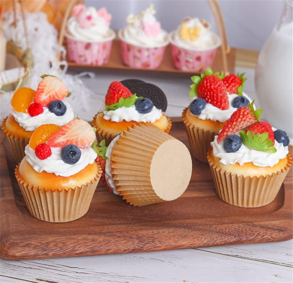 6 Pcs Artificial Fake Cupcakes Bread Dessert Props Realistic Display Decoration