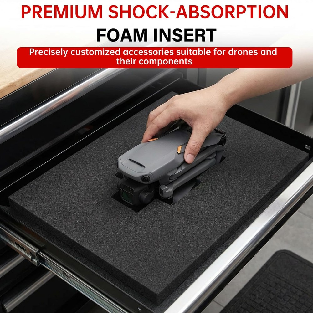 2 Pack 12x16x1 Inch Customizable Polyethylene Foam Sheets for Cases Tool Box