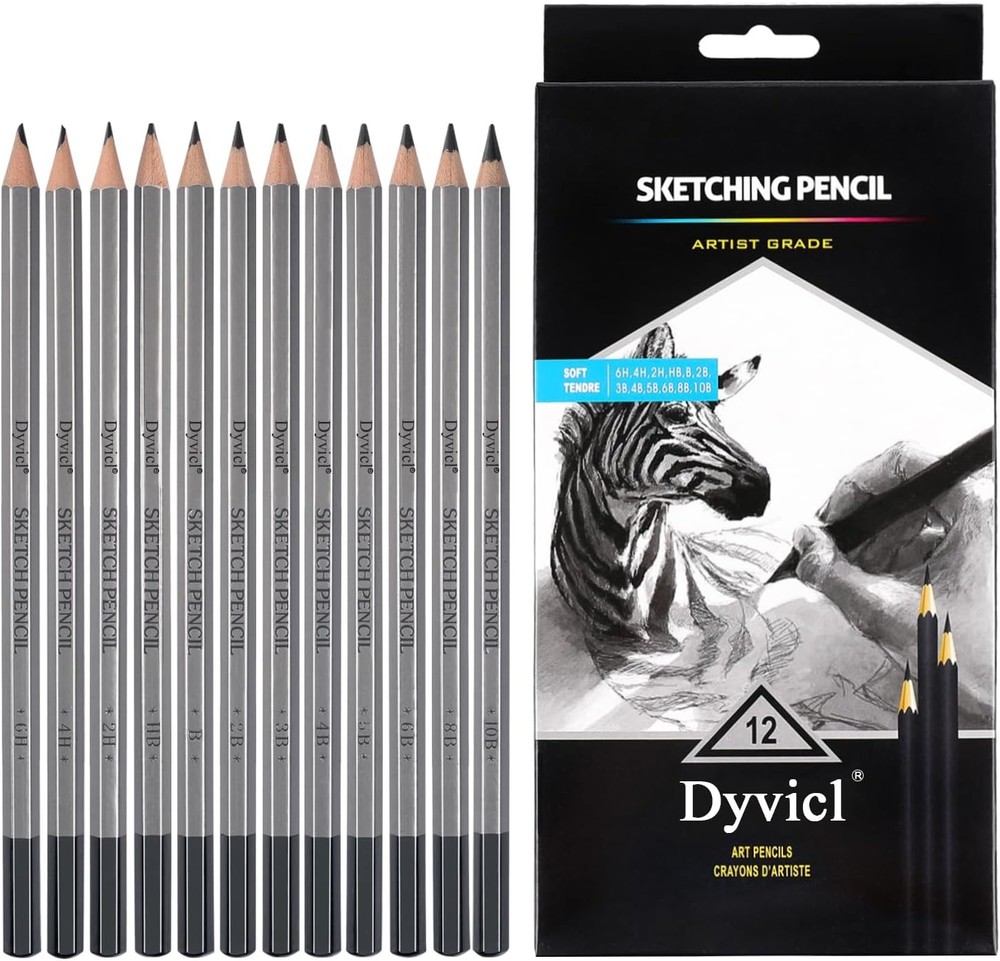 Profal Ding Sketching Pencil Set - 12 Pieces Ding