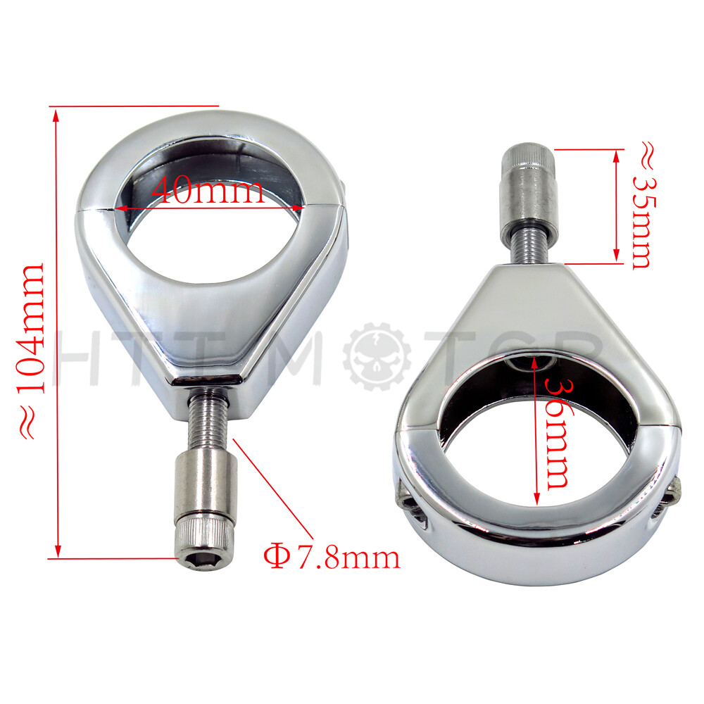 Turn Signal Indicator Relocation 39mm Fork Clamp Mount For Harley Cruise Chopper