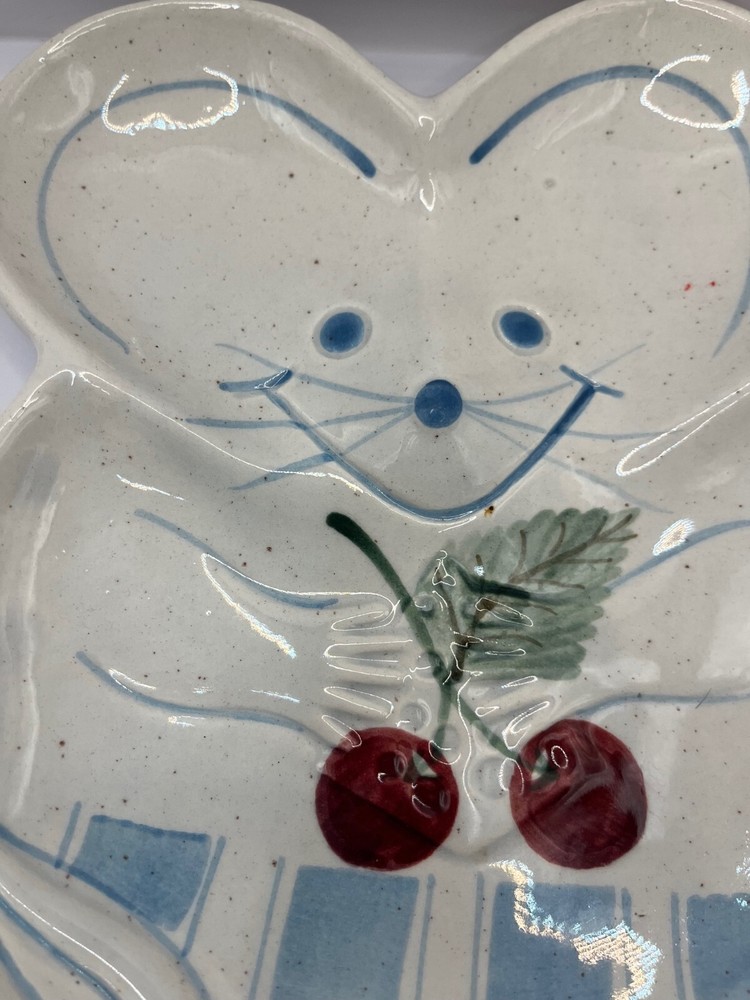 Studio Nova Pottery Mouse Candy Trinket Dish Serving 7.5" Tall