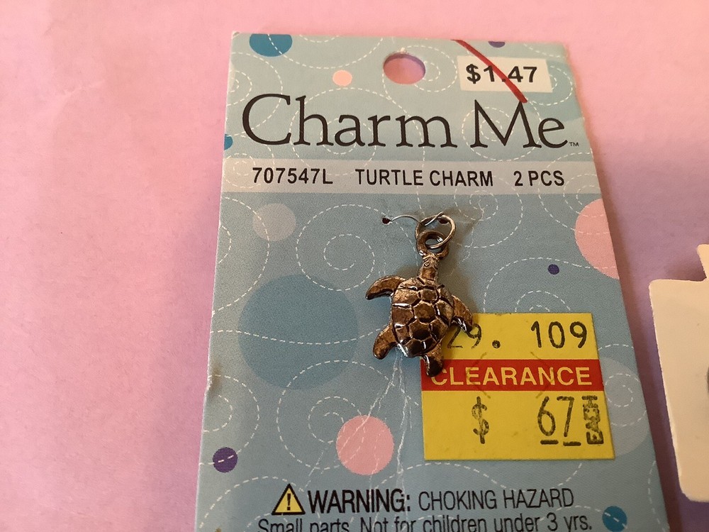 Small Panda Pierce Earrings and Turtle Charm NEW