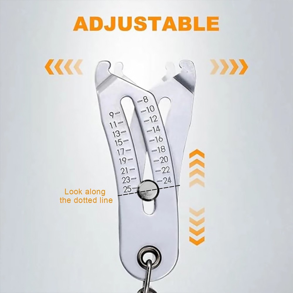 2× Portable Thread Checker Set - Precision Bolt Size Finder with Keychain Ring