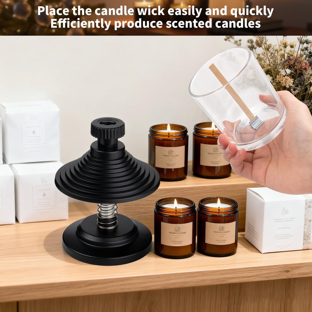 Candle Centering Tool, Adjustable Holder for Candle Making - Keeps Wicks Stra...