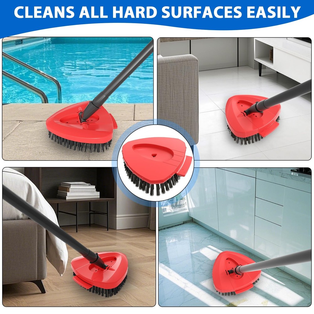 2 Pack Upgraded Spin Mop Replacement Scrub Brush Heads Compatible with Ocedar...