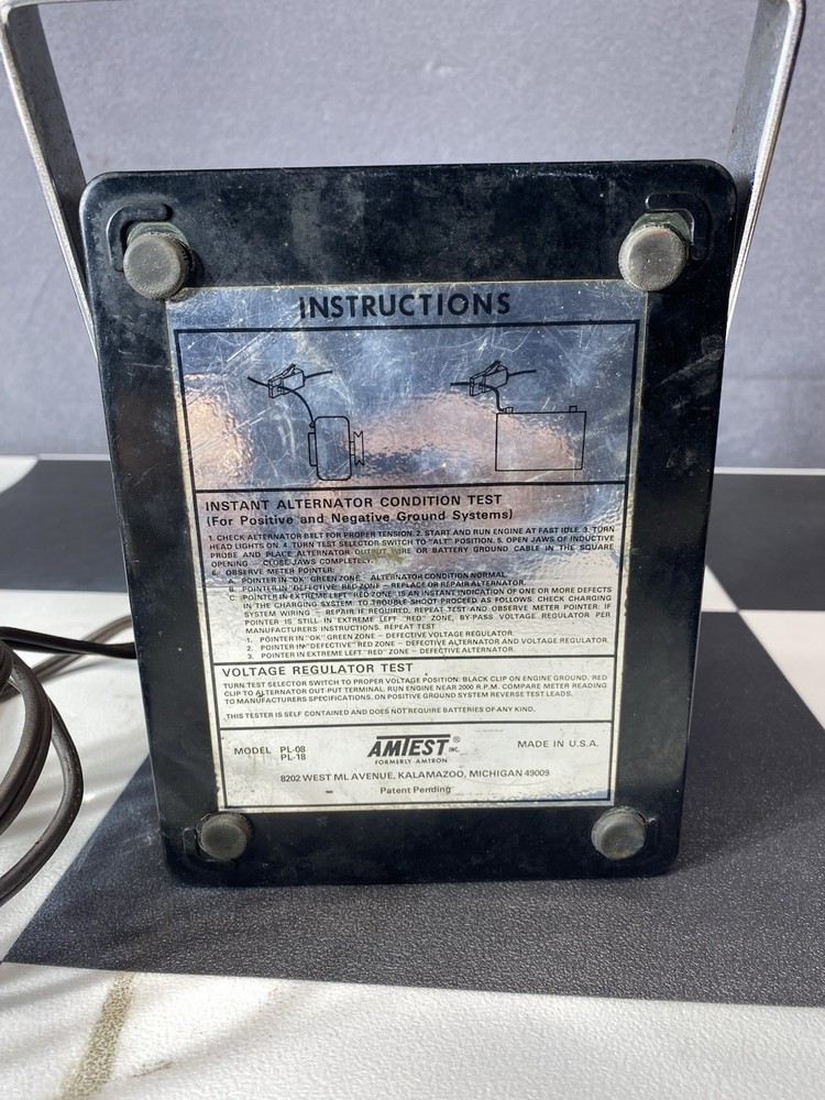 Vintage Alternator Tester Amtron Amtest