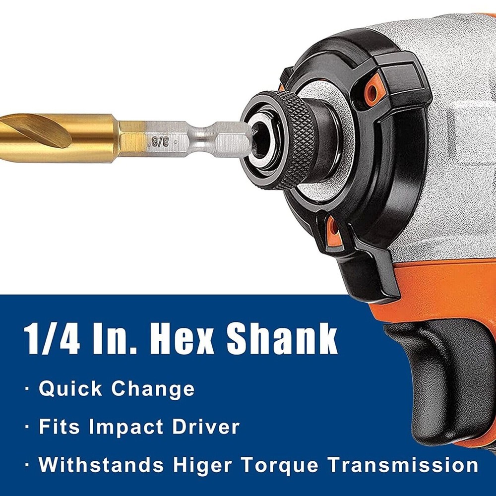 13pc Hex Shank Titanium Drill Bit Set (Quick Change)